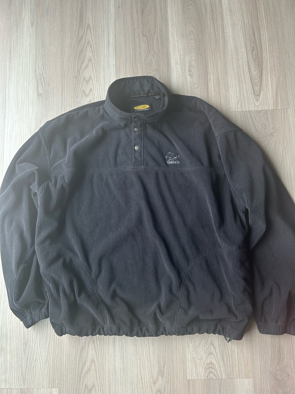 Greg Norman Play Dry Golf Men's Water Resistant Jacket XL Black Ribbed Pullover